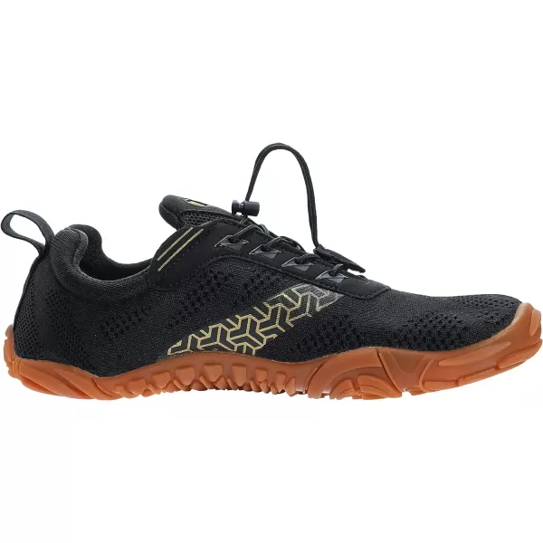 imageWHITIN Mens CrossTrainer  Barefoot amp Minimalist Shoe  Zero Drop Sole  Wide Toe Box1 Blackgum