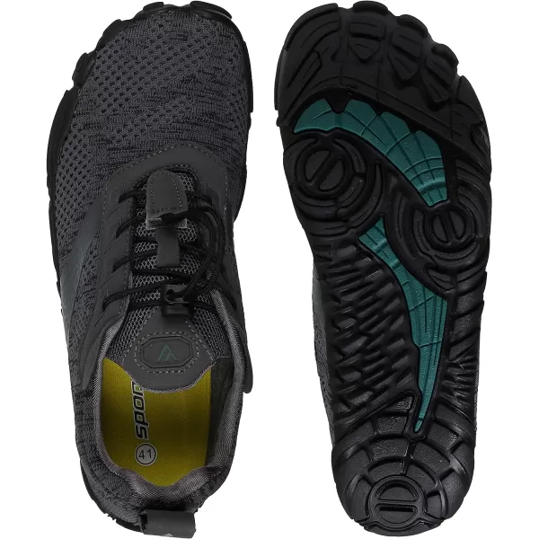 imageWHITIN Mens CrossTrainer  Barefoot amp Minimalist Shoe  Zero Drop Sole  Wide Toe Box1 Dark Grey