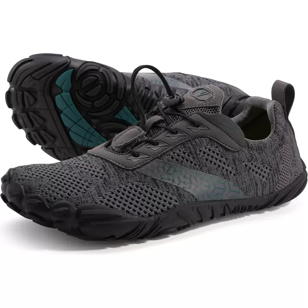imageWHITIN Mens CrossTrainer  Barefoot amp Minimalist Shoe  Zero Drop Sole  Wide Toe Box1 Dark Grey