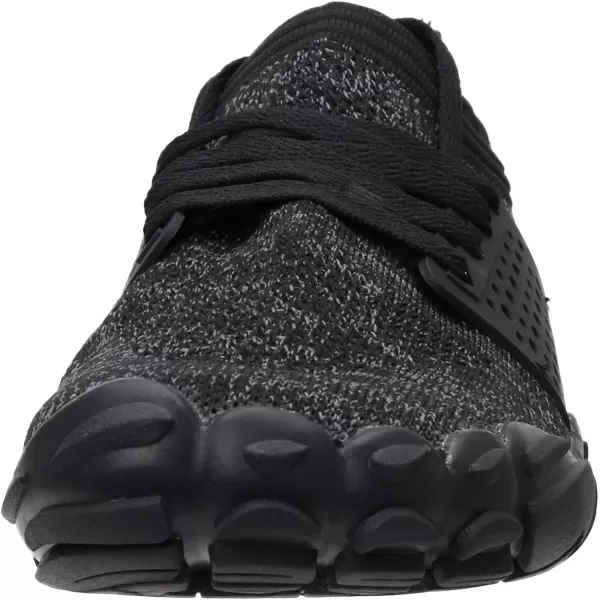 imageWHITIN Mens CrossTrainer  Barefoot amp Minimalist Shoe  Zero Drop Sole  Wide Toe Box2 Black Gray