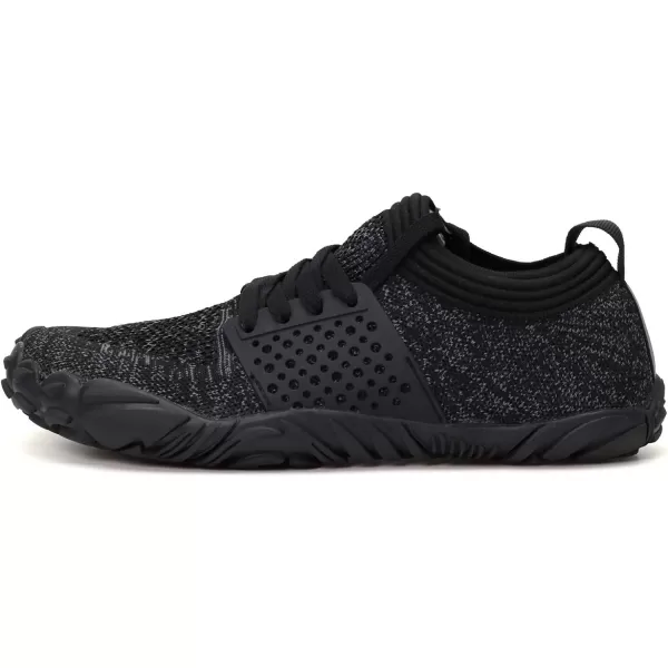 imageWHITIN Mens CrossTrainer  Barefoot amp Minimalist Shoe  Zero Drop Sole  Wide Toe Box2 Black Gray