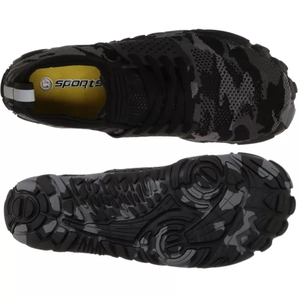 imageWHITIN Mens CrossTrainer  Barefoot amp Minimalist Shoe  Zero Drop Sole  Wide Toe Box2 Camo Black