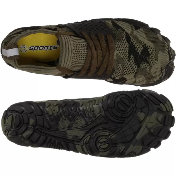 imageWHITIN Mens CrossTrainer  Barefoot amp Minimalist Shoe  Zero Drop Sole  Wide Toe Box2 Camo Green