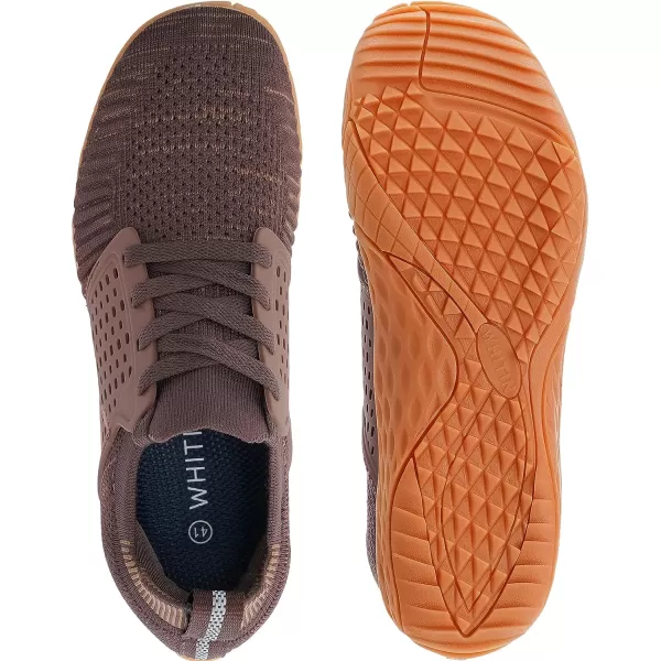 imageWHITIN Mens CrossTrainer  Barefoot amp Minimalist Shoe  Zero Drop Sole  Wide Toe Box31 BrownGum