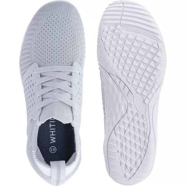 imageWHITIN Mens CrossTrainer  Barefoot amp Minimalist Shoe  Zero Drop Sole  Wide Toe Box31 Light Grey
