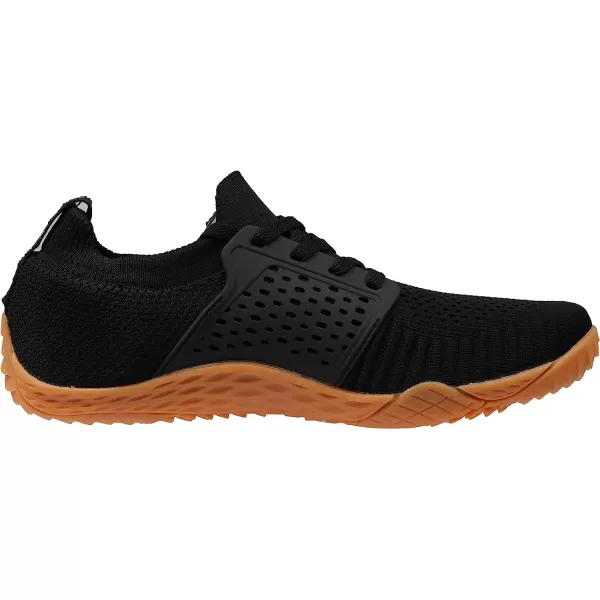 imageWHITIN Mens CrossTrainer  Barefoot amp Minimalist Shoe  Zero Drop Sole  Wide Toe BoxBlackGum