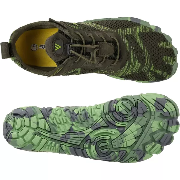 imageWHITIN Mens CrossTrainer  Barefoot amp Minimalist Shoe  Zero Drop Sole  Wide Toe BoxW20 Green