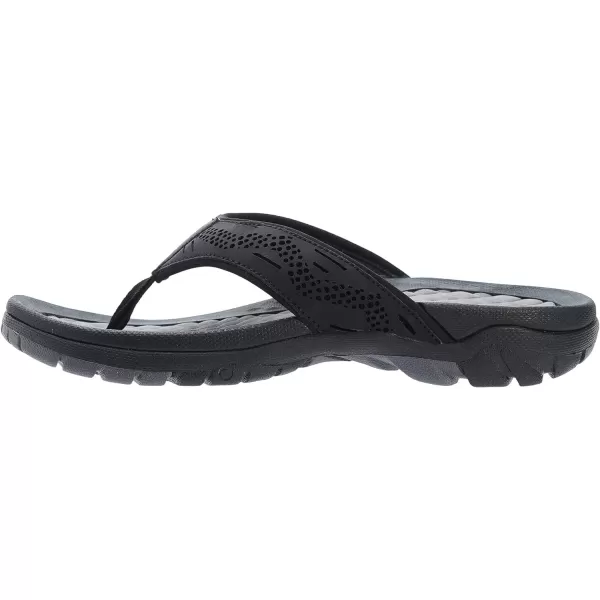 imageWHITIN Mens Flip Flops  Outdoor Thong Sandals  Arch Support  Slip ResistantBlack