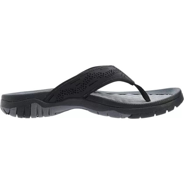 imageWHITIN Mens Flip Flops  Outdoor Thong Sandals  Arch Support  Slip ResistantBlack