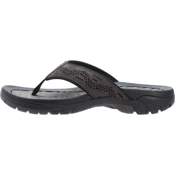 imageWHITIN Mens Flip Flops  Outdoor Thong Sandals  Arch Support  Slip ResistantBrown