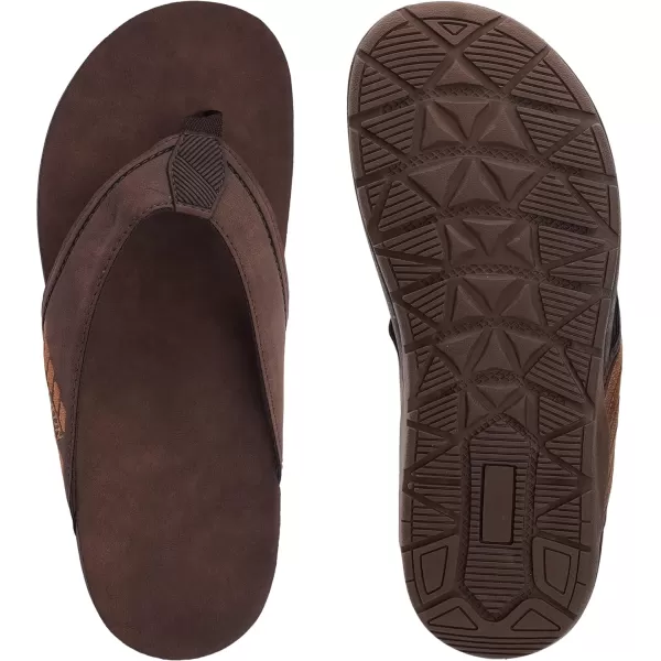imageWHITIN Mens Leather Arch Support Flip Flops  Orthotic Thong SandalsWHITIN Mens Leather Arch Support Flip Flops  Orthotic Thong Sandals