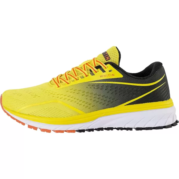 imageWHITIN Mens Max Cushioned Running Shoes  Superior Comfort Yet Remaining StabilityS57  Yellow Black