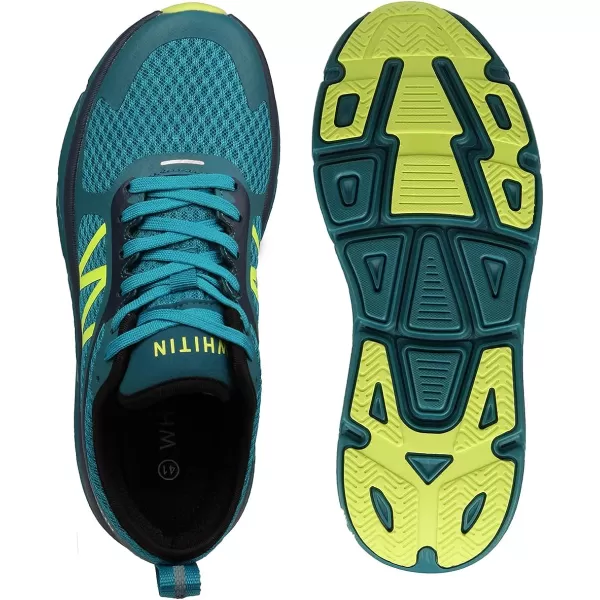 imageWHITIN Mens Max Cushioned Running Shoes  Superior Comfort Yet Remaining StabilityS6  Dark Green