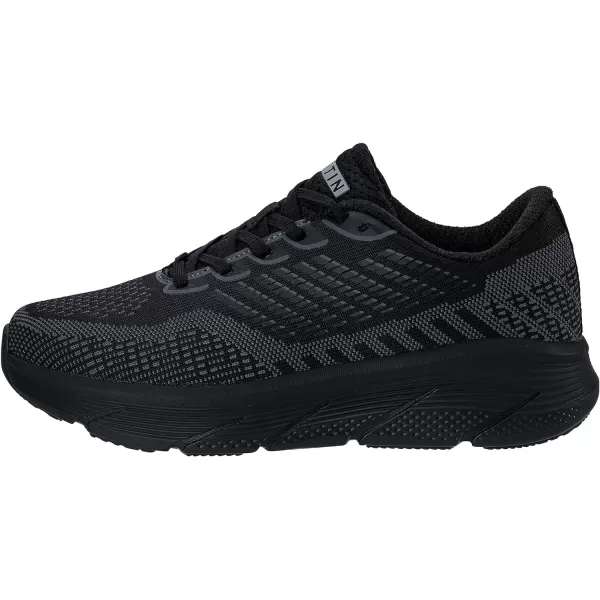imageWHITIN Mens Max Cushioned Running Shoes  Superior Comfort Yet Remaining StabilityS62  All Black