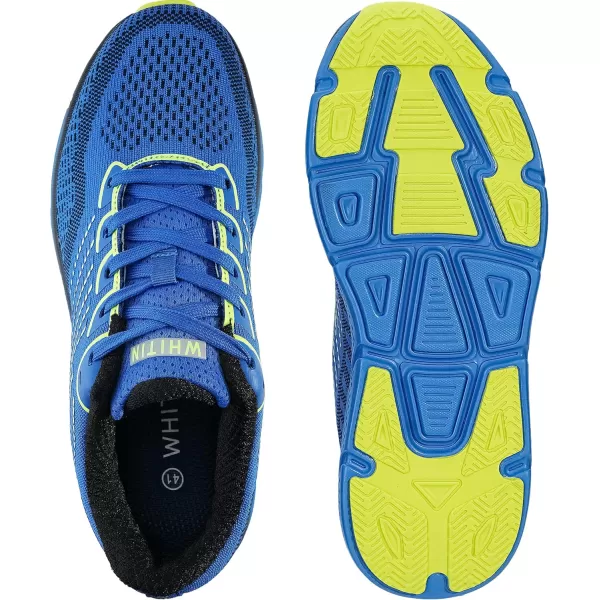 imageWHITIN Mens Max Cushioned Running Shoes  Superior Comfort Yet Remaining StabilityS62  Blue