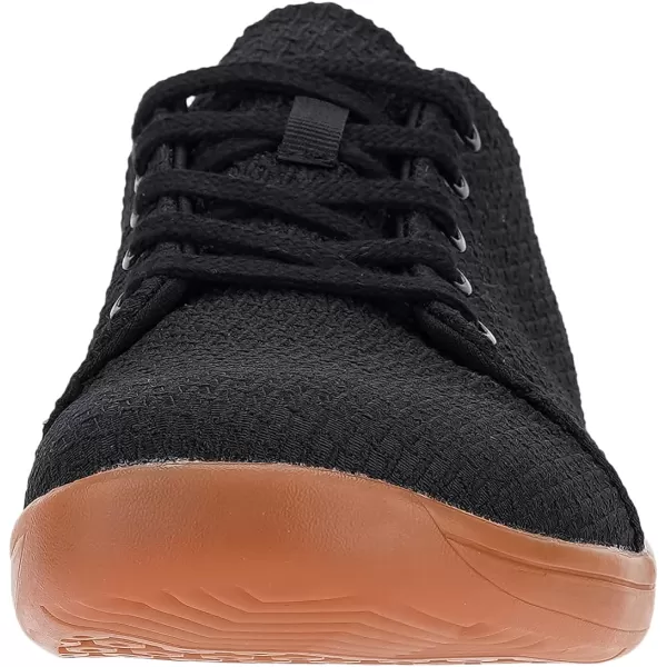 imageWHITIN Mens Minimalist Barefoot Sneakers  Wide fit  Zero Drop Sole  Upgraded FootbedW71v6  Black Gum
