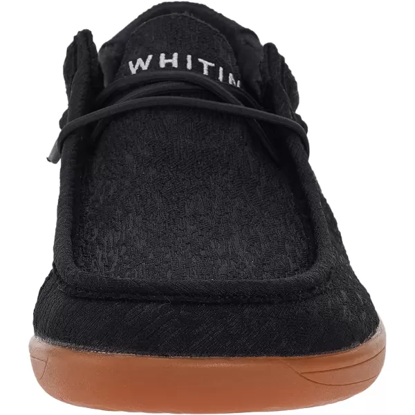 imageWHITIN Mens Minimalist Barefoot Sneakers  Wide fit  Zero Drop Sole  Upgraded FootbedW86  Black Gum