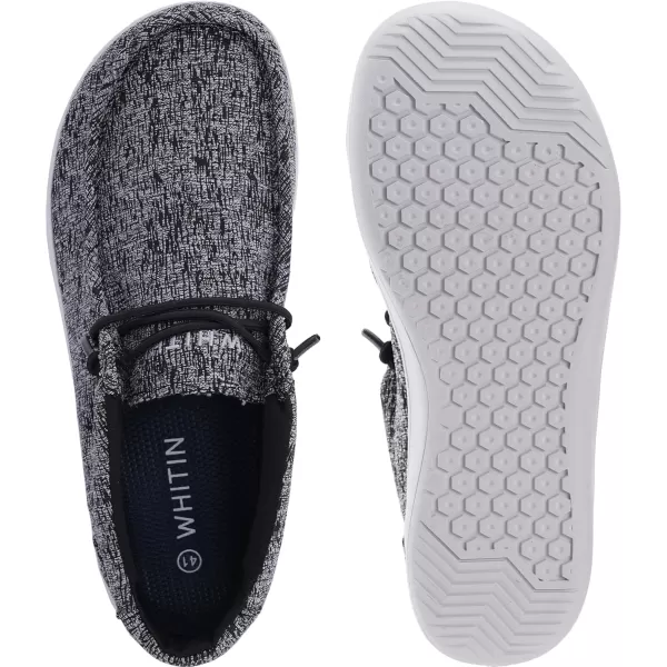 imageWHITIN Mens Minimalist Barefoot Sneakers  Wide fit  Zero Drop Sole  Upgraded FootbedW86  Granite Black