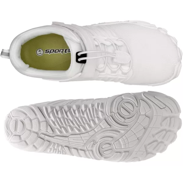 imageWHITIN Mens Minimalist Trail Runner  Wide Toe Box  Barefoot Inspired1 All White