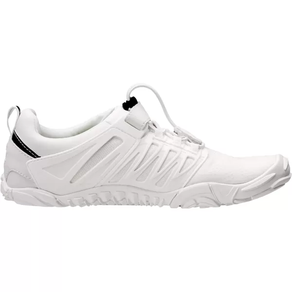 imageWHITIN Mens Minimalist Trail Runner  Wide Toe Box  Barefoot Inspired1 All White