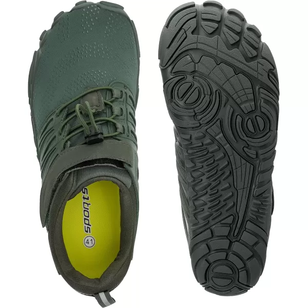 imageWHITIN Mens Minimalist Trail Runner  Wide Toe Box  Barefoot Inspired1 Army Green
