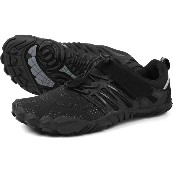 imageWHITIN Mens Minimalist Trail Runner  Wide Toe Box  Barefoot Inspired1 Black
