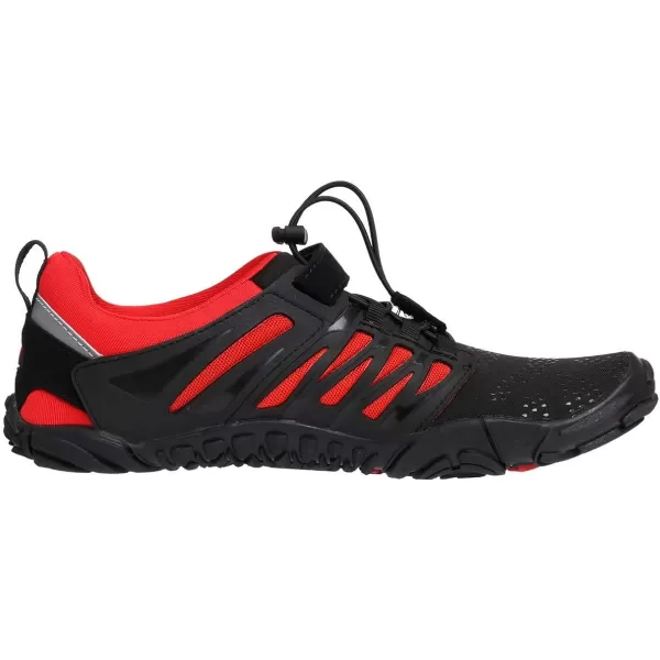 imageWHITIN Mens Minimalist Trail Runner  Wide Toe Box  Barefoot Inspired1 Black Red