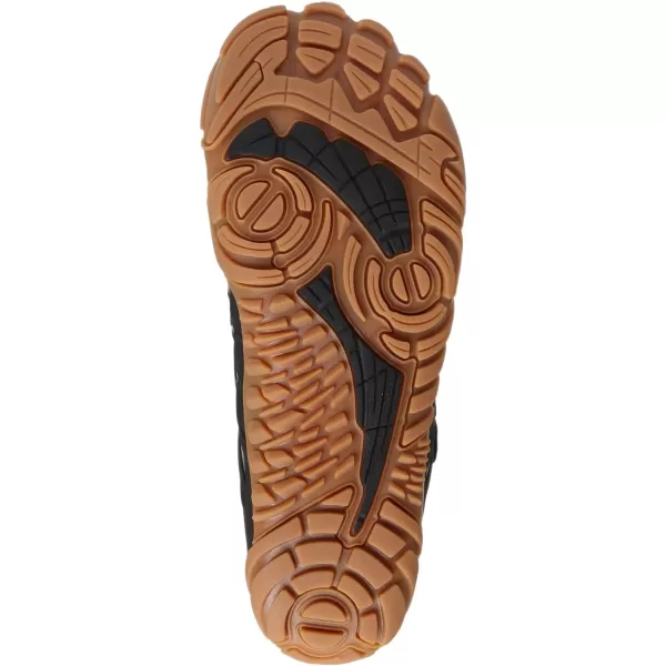 imageWHITIN Mens Minimalist Trail Runner  Wide Toe Box  Barefoot Inspired1 Classic Black Gum