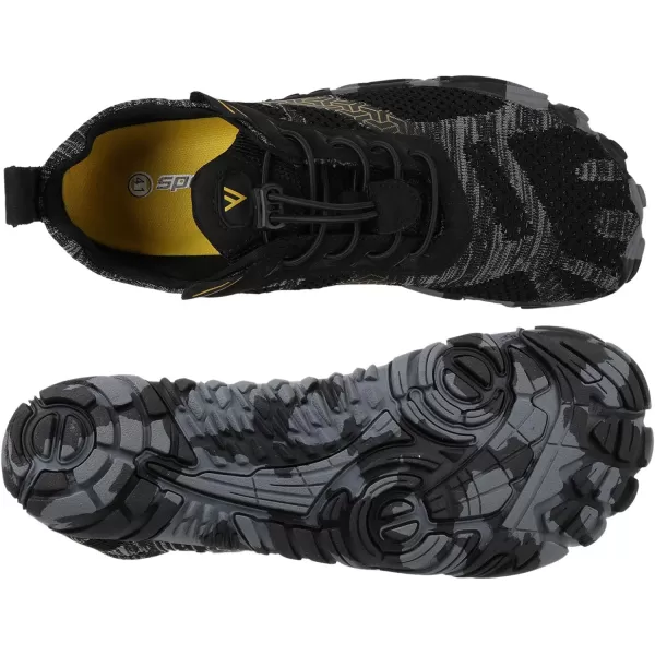 imageWHITIN Mens Minimalist Trail Runner  Wide Toe Box  Barefoot Inspired2 Black