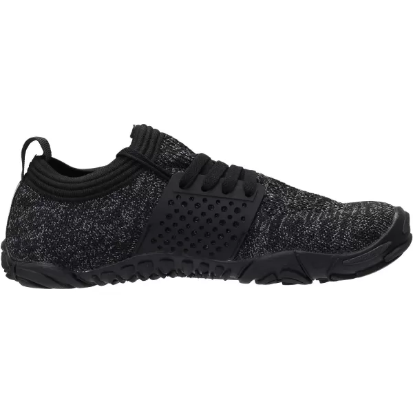 imageWHITIN Mens Minimalist Trail Runner  Wide Toe Box  Barefoot Inspired4 Black Grey