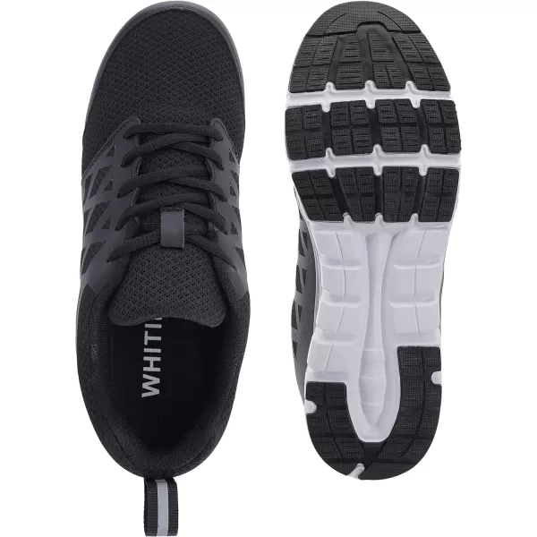 imageWHITIN Mens Steel Toe Slip Resistant Puncture Proof Construction Safety Work ShoesMesh Black