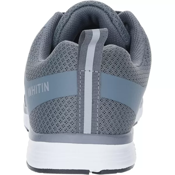 imageWHITIN Mens Steel Toe Slip Resistant Puncture Proof Construction Safety Work ShoesMesh Grey