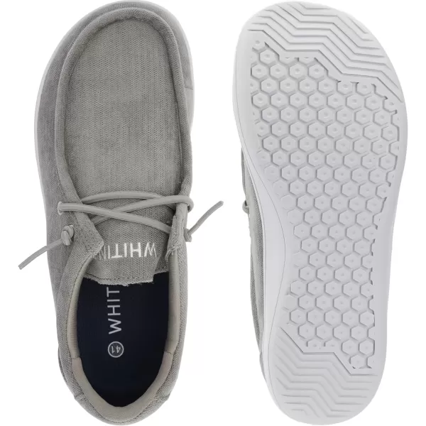imageWHITIN Mens Wide Barefoot Slipon Loafers  Zero Drop Sole  Minimalist Casual LifestyleW861 Grey