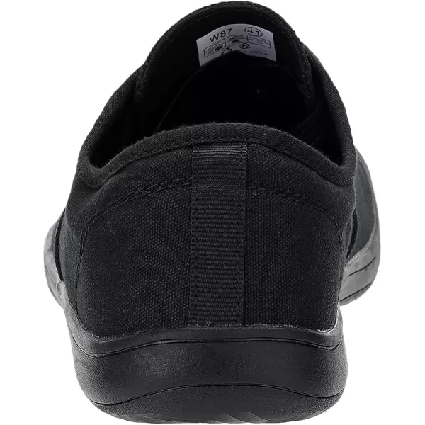 imageWHITIN Mens Wide Canvas Barefoot Sneakers  Zero Drop Sole  Minimalist FootwearW87  All Black