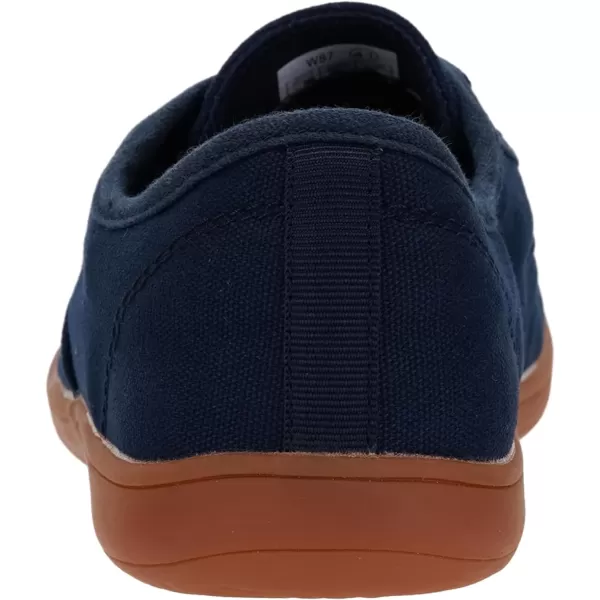 imageWHITIN Mens Wide Canvas Barefoot Sneakers  Zero Drop Sole  Minimalist FootwearW87  Dark Blue