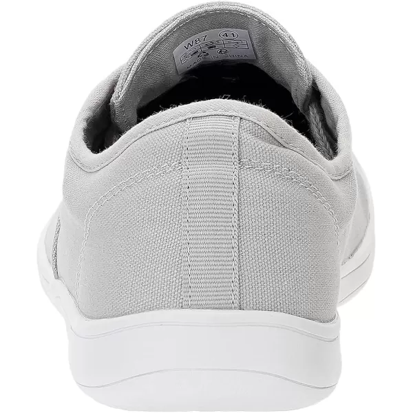 imageWHITIN Mens Wide Canvas Barefoot Sneakers  Zero Drop Sole  Minimalist FootwearW87  Light Grey