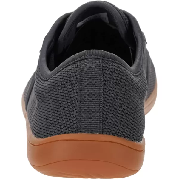 imageWHITIN Mens Wide Canvas Barefoot Sneakers  Zero Drop Sole  Minimalist FootwearW872  Grey Gum Knit Upper