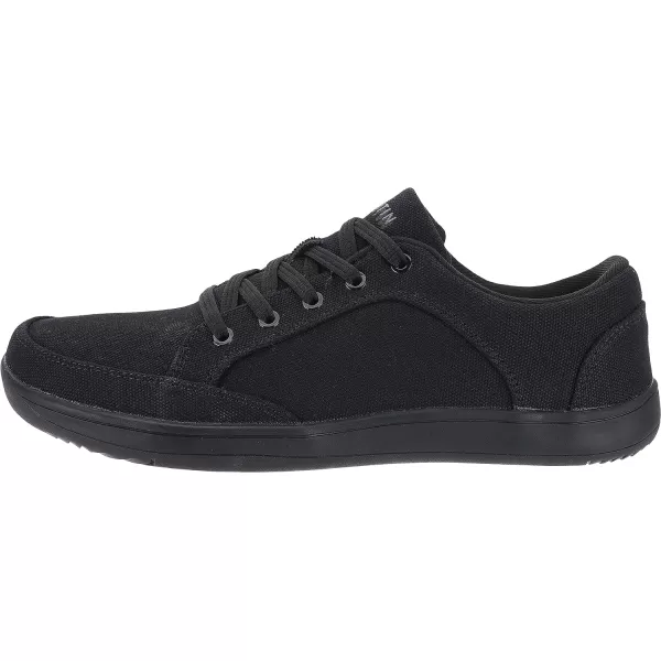imageWHITIN Mens Wide Canvas Barefoot amp Minimalist Shoes  Zero Drop Sneaker  Natural FeelW891  All Black