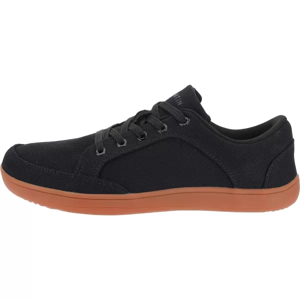 imageWHITIN Mens Wide Canvas Barefoot amp Minimalist Shoes  Zero Drop Sneaker  Natural FeelW891  BlackGum