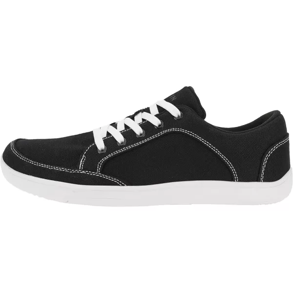 imageWHITIN Mens Wide Canvas Barefoot amp Minimalist Shoes  Zero Drop Sneaker  Natural FeelW891  BlackWhite
