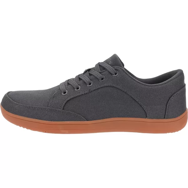imageWHITIN Mens Wide Canvas Barefoot amp Minimalist Shoes  Zero Drop Sneaker  Natural FeelW891  Dark Grey