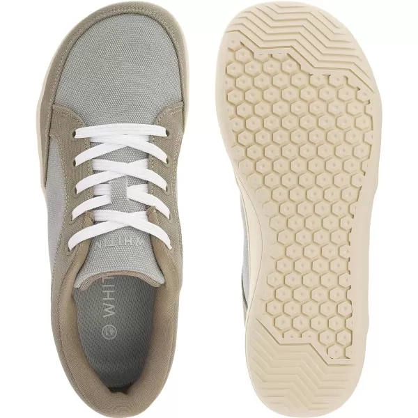 imageWHITIN Mens Wide Canvas Barefoot amp Minimalist Shoes  Zero Drop Sneaker  Natural FeelW891  Pea Green