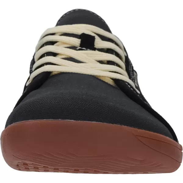 imageWHITIN Mens Wide Canvas Minimalist Barefoot Sneakers  Zero Drop Sole  Ultimate Toe FreedomW81v2 Black Gum  Canvas 