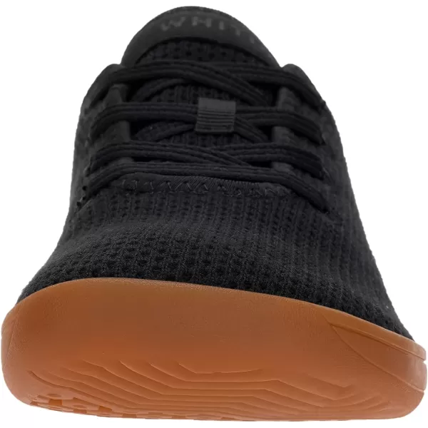 imageWHITIN Mens Wide Casual Barefoot Sneakers  Zero Drop Sole  Minimalist StyleW88  Black Gum