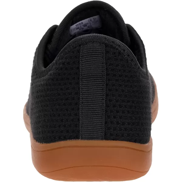 imageWHITIN Mens Wide Casual Barefoot Sneakers  Zero Drop Sole  Minimalist StyleW88  Black Gum