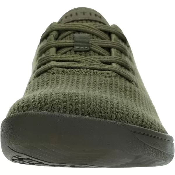 imageWHITIN Mens Wide Casual Barefoot Sneakers  Zero Drop Sole  Minimalist StyleW88  Olive Green