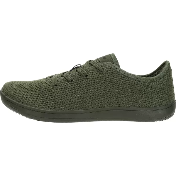 imageWHITIN Mens Wide Casual Barefoot Sneakers  Zero Drop Sole  Minimalist StyleW88  Olive Green