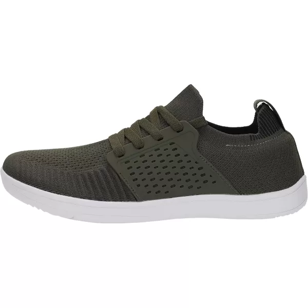 imageWHITIN Mens Wide Minimalist Barefoot Sneakers  Zero Drop  Midfoot StabilityW85 Army Green