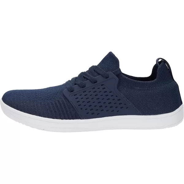 imageWHITIN Mens Wide Minimalist Barefoot Sneakers  Zero Drop  Midfoot StabilityW85 Dark Blue