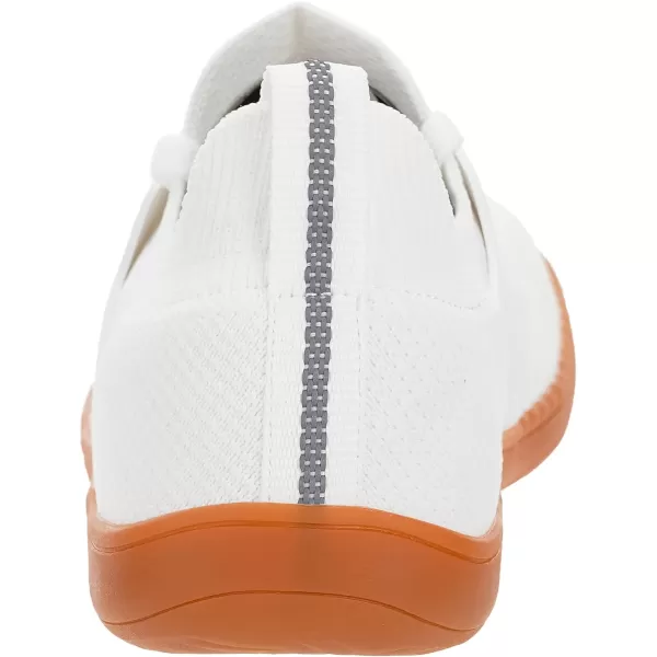 imageWHITIN Mens Wide Minimalist Barefoot Sneakers  Zero Drop  Midfoot StabilityW85 White Gum